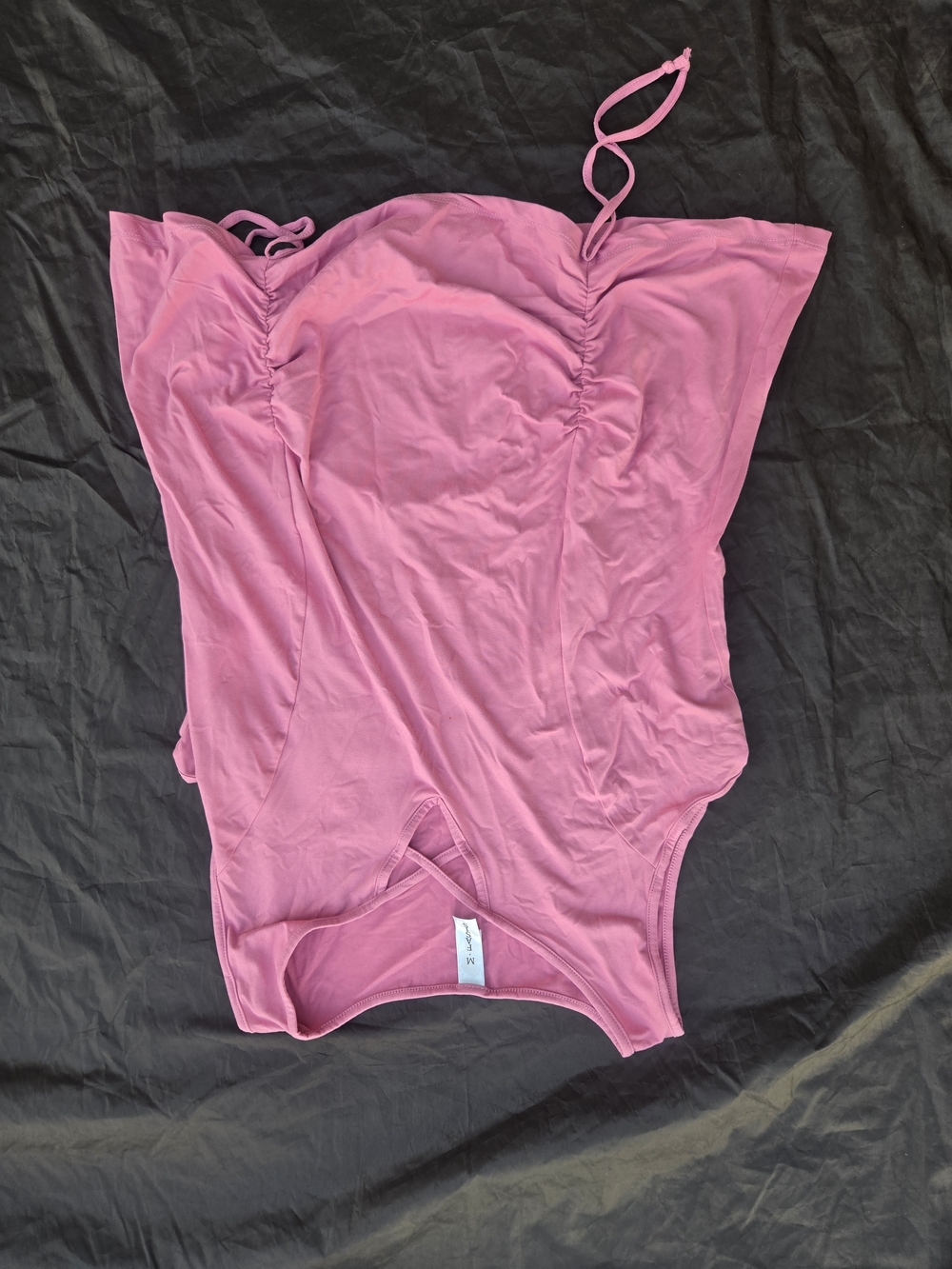 Pink Ruched One-Piece Swimsuit